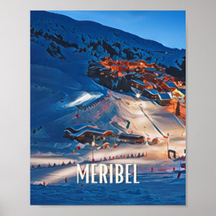 Meribel-Skistation Poster