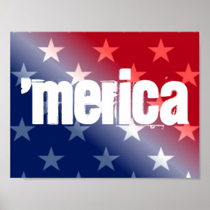 "Merica 11"x8.5"-Poster Poster