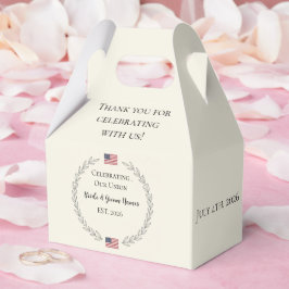 merica 250th Anniversary Wedding  | Custom names Geschenkschachtel