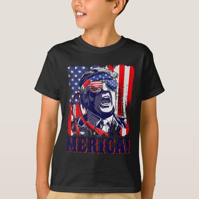 Merica 4. Juli Amerikanische Flagge Murica merica  T-Shirt (Vorderseite)