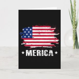 Merica 4. Juli Amerikanische Flagge Patriotisch  Karte