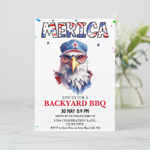 Merica 4. Juli Backyard GRILLEN Einladung
