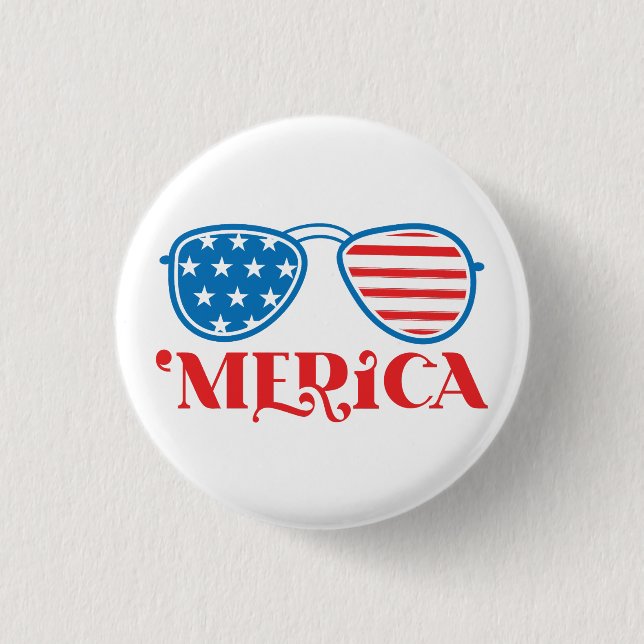 Merica 4. Juli Design-32042 Button (Vorderseite)