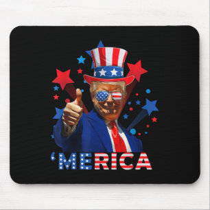 Merica 4. Juli Feuerwerk Funny Trump Independe Mousepad