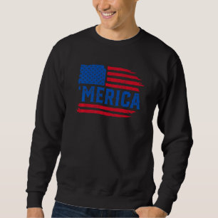 Merica 4. Juli Jungs Mädchen Frauen Patriotic Amer Sweatshirt