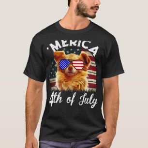 Merica 4. Juli US-Flagge Chihuahua American Sun T-Shirt