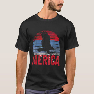 Merica 4th Of July American Flag Usa Eagle Indepen T-Shirt