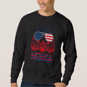 Merica Adler 4. Juli USA Amerikanische Flagge Patr Sweatshirt