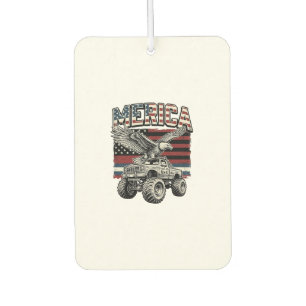 Merica Adler Monster Truck Vintage Patriotisch Autolufterfrischer