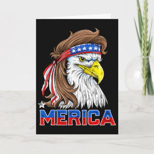 Merica Adler Mullet 4. Juli Männer Frauen Amerikan Karte