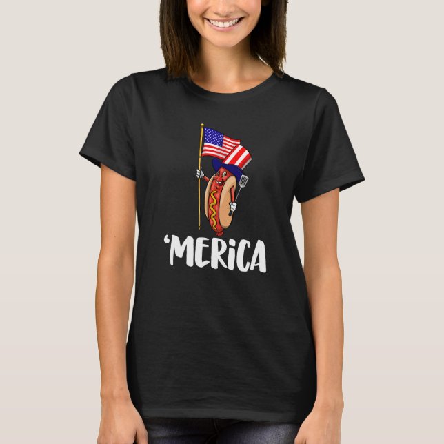 Merica American Flag Frog  Women Frog Love  7 T-Shirt (Vorderseite)