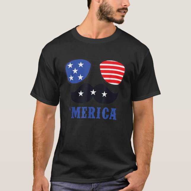 Merica Amerikanische Unabhängigkeitstag Cool Shade T-Shirt (Vorderseite)