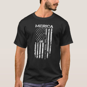 Merica Ar15 2. Abänderung 4. Juli US-Flagge G T-Shirt