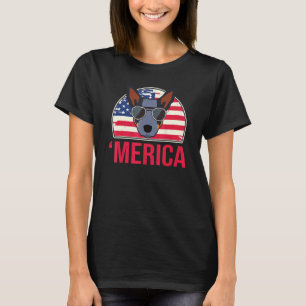 Merica Australian Cattle Dog Amerikanische Flagge T-Shirt