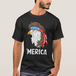 Merica Bald Adler 4. Juli Patriotic American F T-Shirt