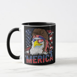 Merica Bald Eagle Mullet 4. Juli Amerikaner Tasse