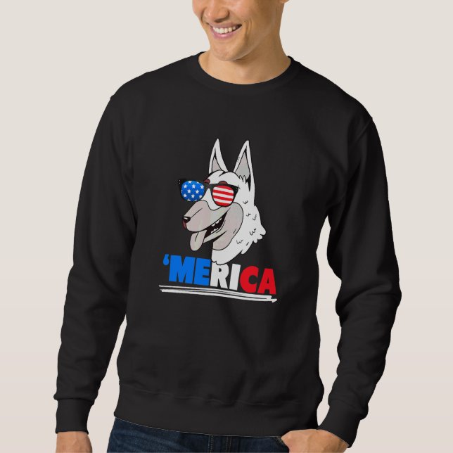 Merica Belgischer Malinois Hund   Sweatshirt (Vorderseite)