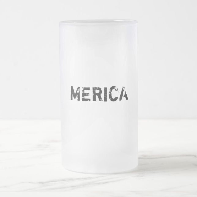 MERICA BIER-TASSE MATTGLAS BIERGLAS (Mittel)
