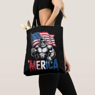 Merica Bigfoot Amerikanische Flagge Patriotisch 4.