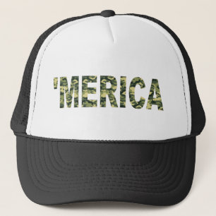'MERICA Camouflage-Fernlastfahrer-Hut Truckerkappe