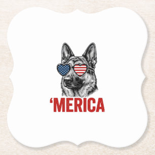 Merica Deutscher Schäferhund Flagge Sonnenbrille S Untersetzer