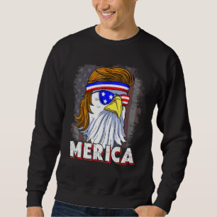 Merica Eagle Mulle American Flag USA Männer 4. Ju Sweatshirt