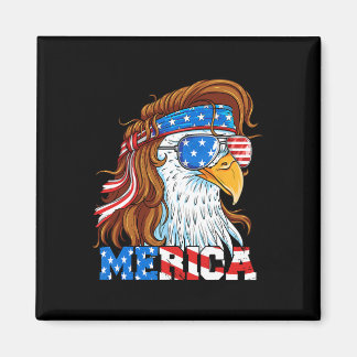 Merica Eagle Mullet 4. Juli Amerikanische Flagge U Magnet