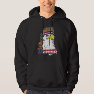 Merica Eagle Mullet 4. Juli Männer Frauen Amerikan Hoodie