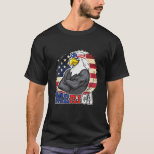 Merica Eagle Mullet 4. Juli Männer Frauen Amerikan T-Shirt