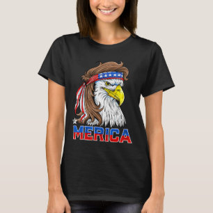 Merica Eagle Mullet 4. Juli Männer Frauen Amerikan T-Shirt