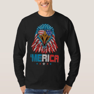 Merica Eagle Patriotic USA Flag 4. Ju T-Shirt