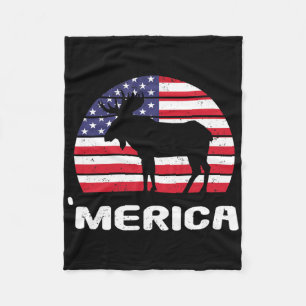 Merica-Elch Amerikanische Flagge USA Patriotisch U Fleecedecke