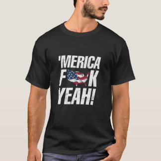 Merica F Yeah - Unabhängigkeitstag Prämie T-Shirt