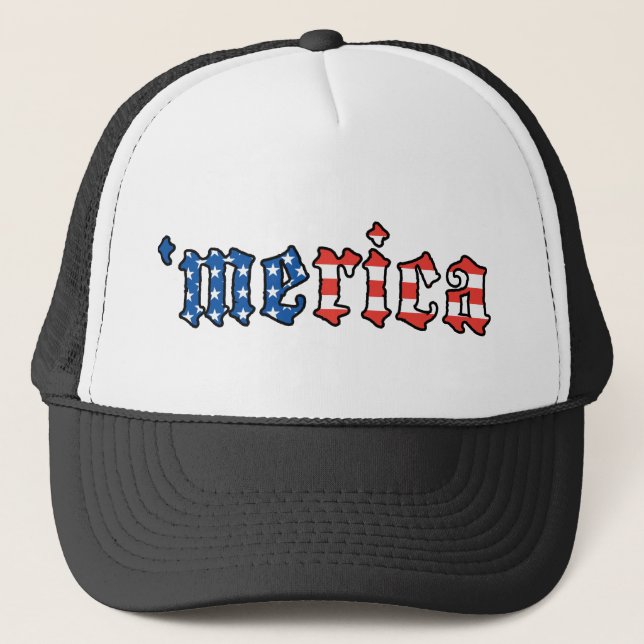 Merica Fernlastfahrer-Hut Truckerkappe (Vorderseite)