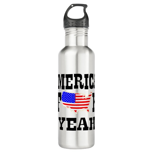 "Merica Fk Yeah FUSAK #USAPatriotGraphics © Edelstahlflasche (Vorderseite)