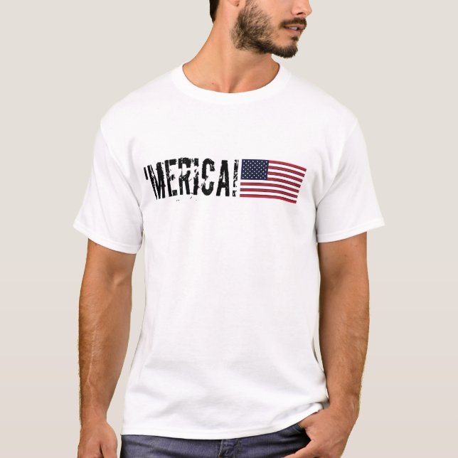 'Merica Flaggen-Shirt T-Shirt (Vorderseite)