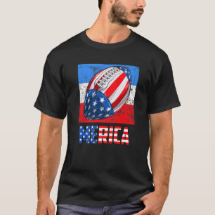 Merica Football American Flag 4. Juli Kinder Junge T-Shirt