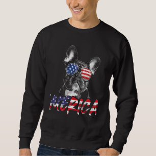 Merica Französische Bulldogge 4. Juli Amerikanisch Sweatshirt