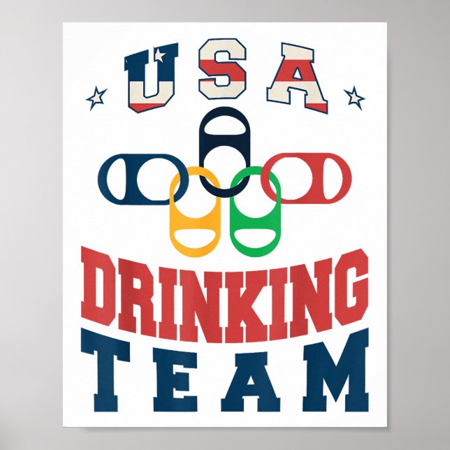 Merica Funny USA Drink Team Patriotic USA Ameri Poster (Vorne)