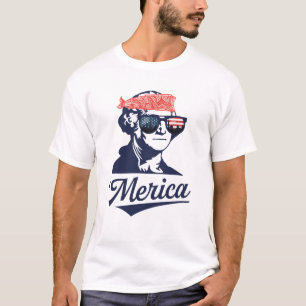 Merica George Washington Lustiger Patriotismus T-Shirt