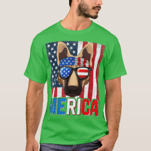 Merica German Shepher Dog 4. Juli Geschenke amerik T-Shirt