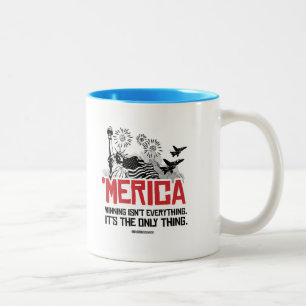 "Merica - Gewinnen ist nicht alles Zweifarbige Tasse