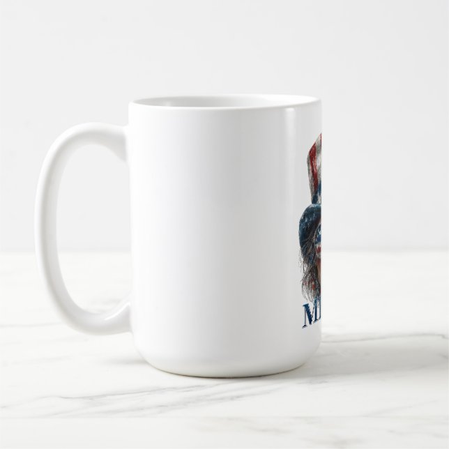 Merica Girl, Amerikanische Unabhängigkeitstag Glam Kaffeetasse (Links)