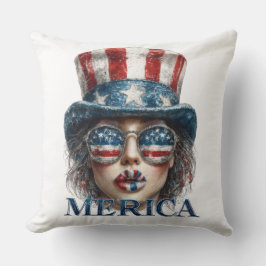 Merica Girl, Amerikanische Unabhängigkeitstag Glam Kissen