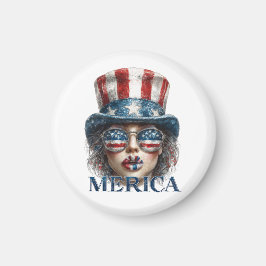 Merica Girl, Amerikanische Unabhängigkeitstag Glam Magnet