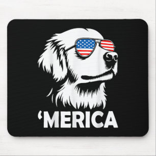 Merica Golden Retriever - 4. Juli Mousepad