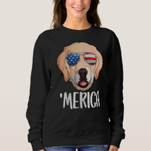 Merica Golden Retriever Dog 4. Juli American F Sweatshirt