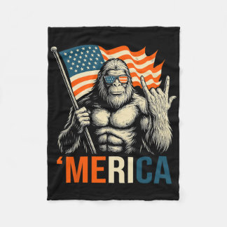 ‘merica Gorilla Flag Sungles Funny Patriotic  Fleecedecke
