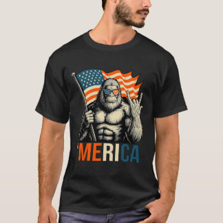 ‚merica Gorilla Flag Sungles Lustig Patriotisch  T-Shirt