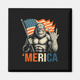 ‘merica Gorilla-Flagge Sungles Lustig Patriotisch Magnet